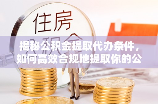 瑞丽揭秘公积金提取代办条件，如何高效合规地提取你的公积金