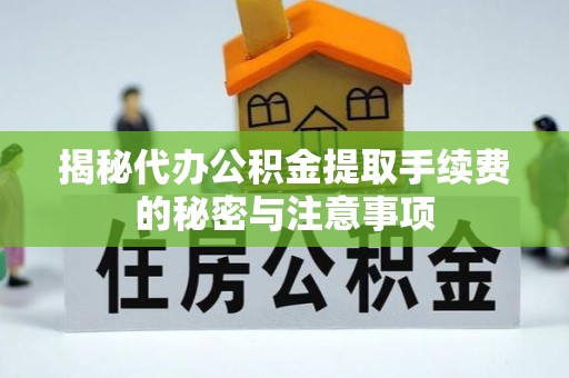 瑞丽揭秘代办公积金提取手续费的秘密与注意事项