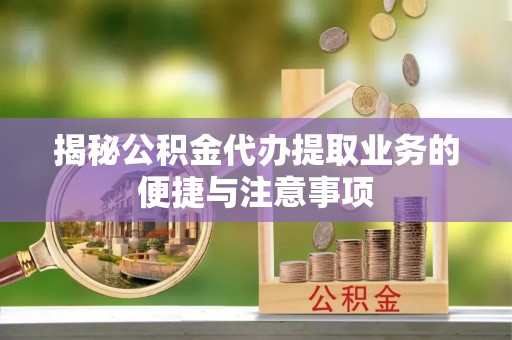 瑞丽揭秘公积金代办提取业务的便捷与注意事项