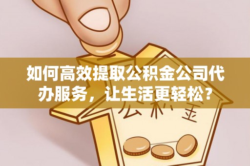 瑞丽如何高效提取公积金公司代办服务，让生活更轻松？