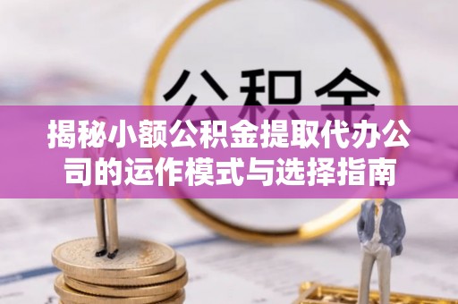 瑞丽揭秘小额公积金提取代办公司的运作模式与选择指南