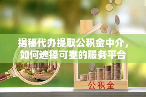 瑞丽揭秘代办提取公积金中介，如何选择可靠的服务平台
