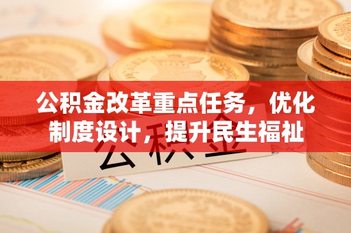 瑞丽公积金改革重点任务，优化制度设计，提升民生福祉