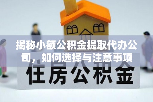 瑞丽揭秘小额公积金提取代办公司，如何选择与注意事项