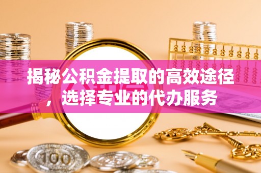 瑞丽揭秘公积金提取的高效途径，选择专业的代办服务