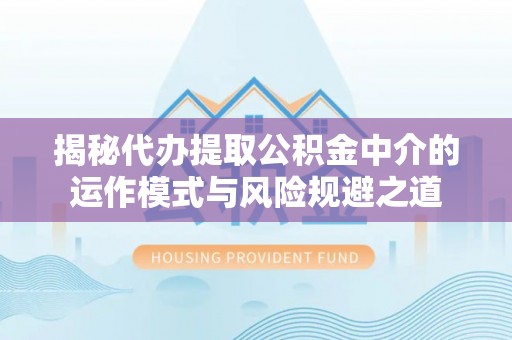 瑞丽揭秘代办提取公积金中介的运作模式与风险规避之道