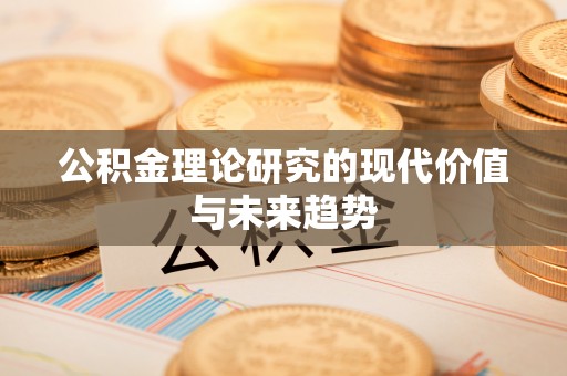 瑞丽公积金理论研究的现代价值与未来趋势