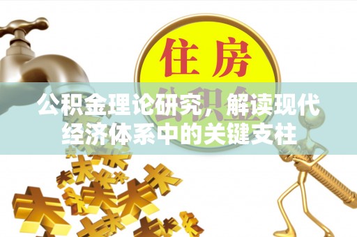 瑞丽公积金理论研究，解读现代经济体系中的关键支柱