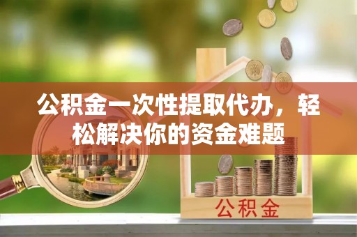 瑞丽公积金一次性提取代办，轻松解决你的资金难题