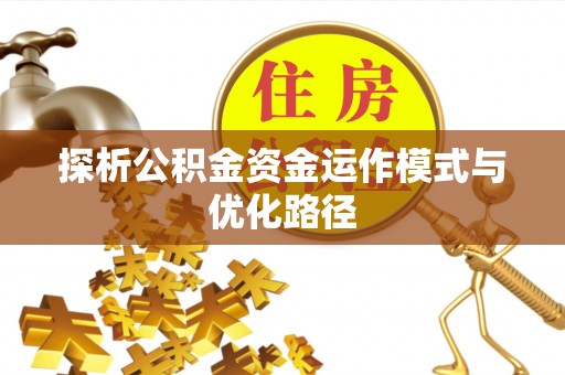 瑞丽探析公积金资金运作模式与优化路径