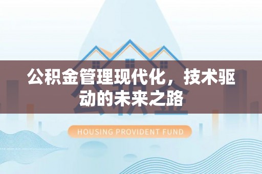 瑞丽公积金管理现代化，技术驱动的未来之路